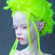 Tamikan Space Gal Kioni with Curious faceplate and Arctic skin tone