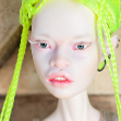 Tamikan Space Gal Kioni with Curious faceplate, Arctic and Rainforest skin tones