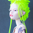 Tamikan Space Gal Kioni with Curious faceplate and Arctic skin tone