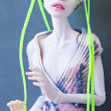 Tamikan Space Gal Kioni with Curious faceplate and Arctic skin tone