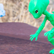 One Little Alien dancers, TinyTardie and One Little Reptiloid