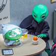 Tamikan Space One Little Reptiloid, red Nibiru and green Krypton tints