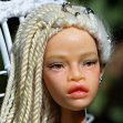 Tamikan Space Gal Kioni with Curious face, Stanced torso, Mediterranean skin tone