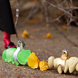 Nibiru Reptiloid lady and Metallic Mummy Little Alien's TinyTardies on a walk